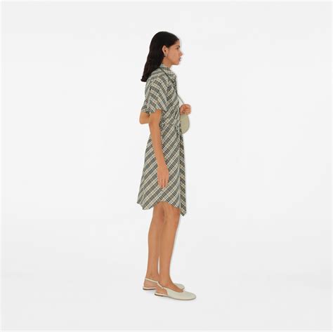 burberry dress 2021|Check Cotton Shirt Dress in Husk .